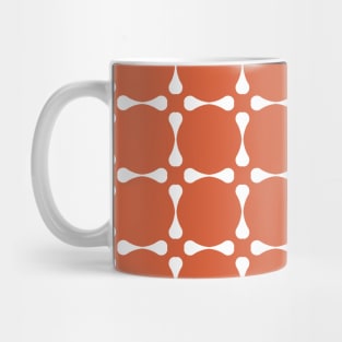 Retro Orange and White Circles Pattern Mug